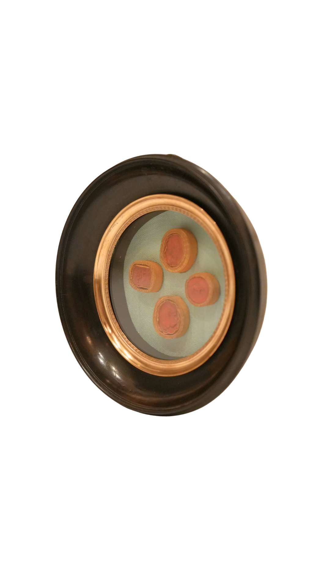 French Wax Seal Impressions in Antique Frame