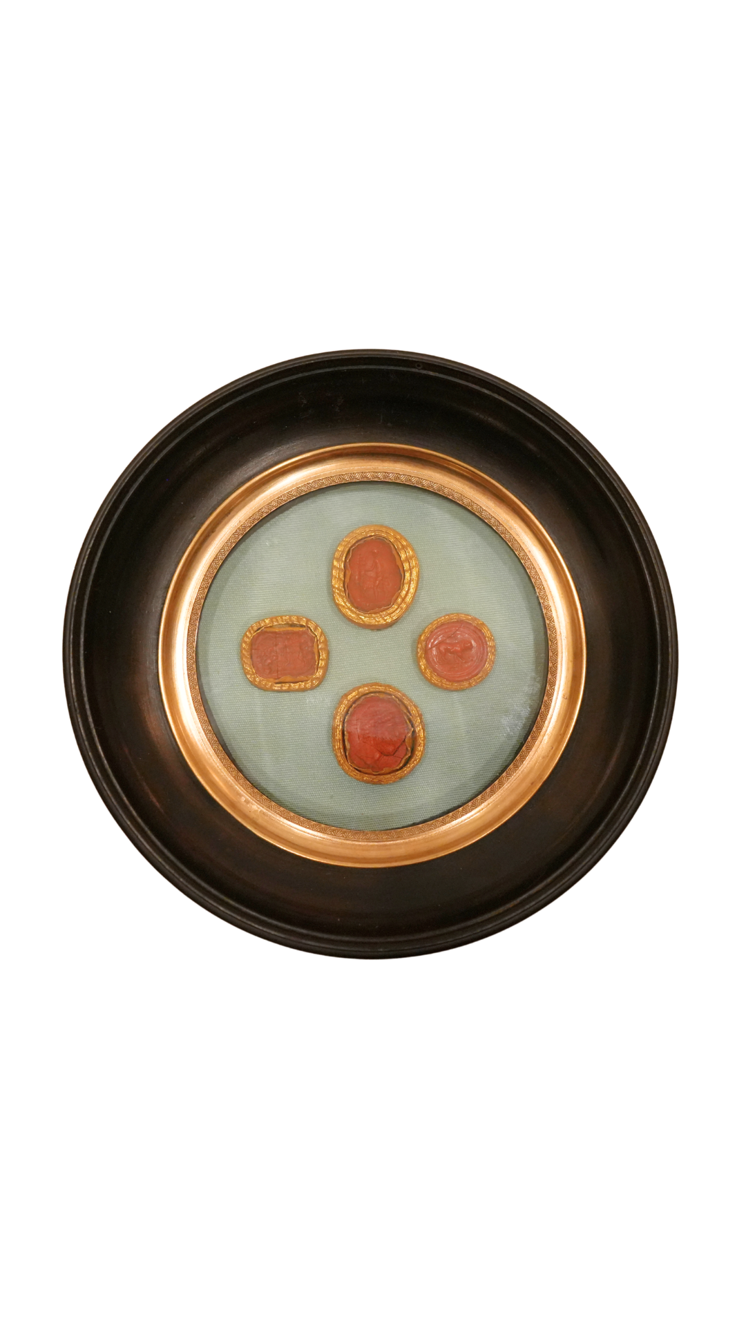 French Wax Seal Impressions in Antique Frame