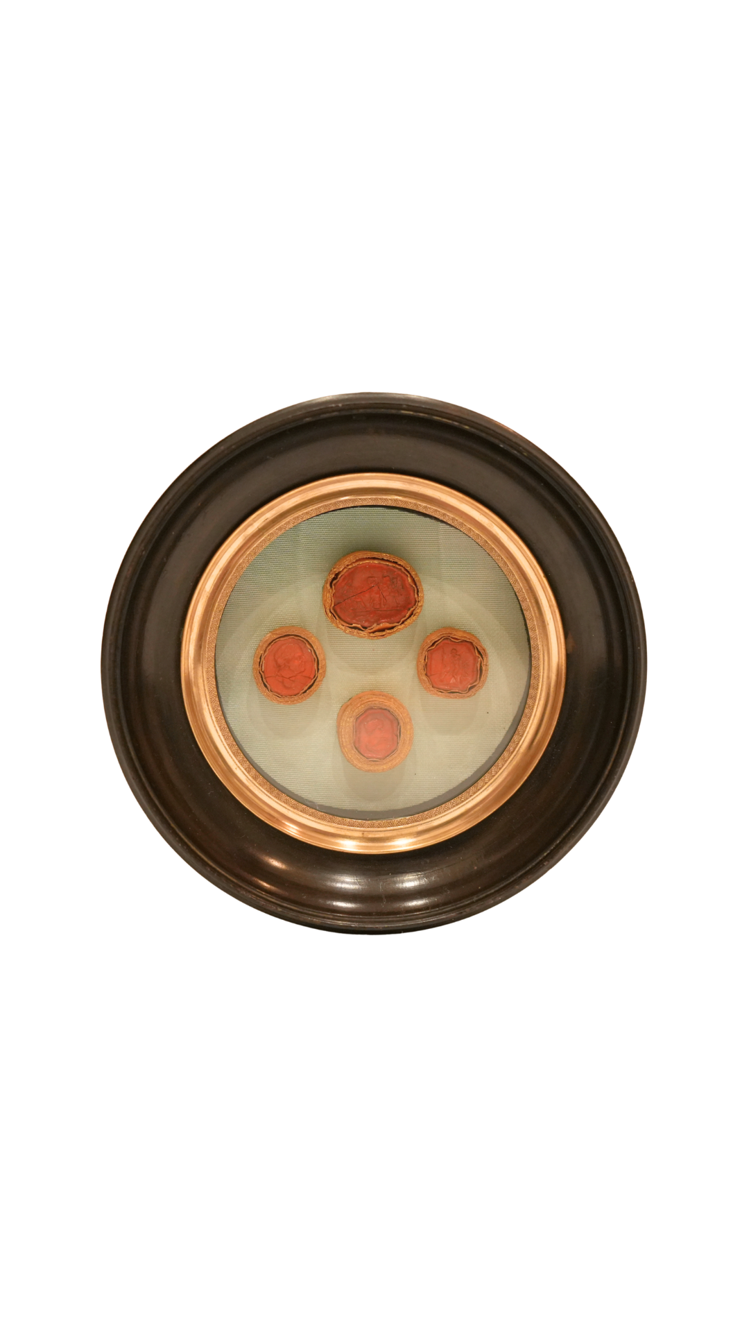 French Wax Seal Impressions in Antique Frame