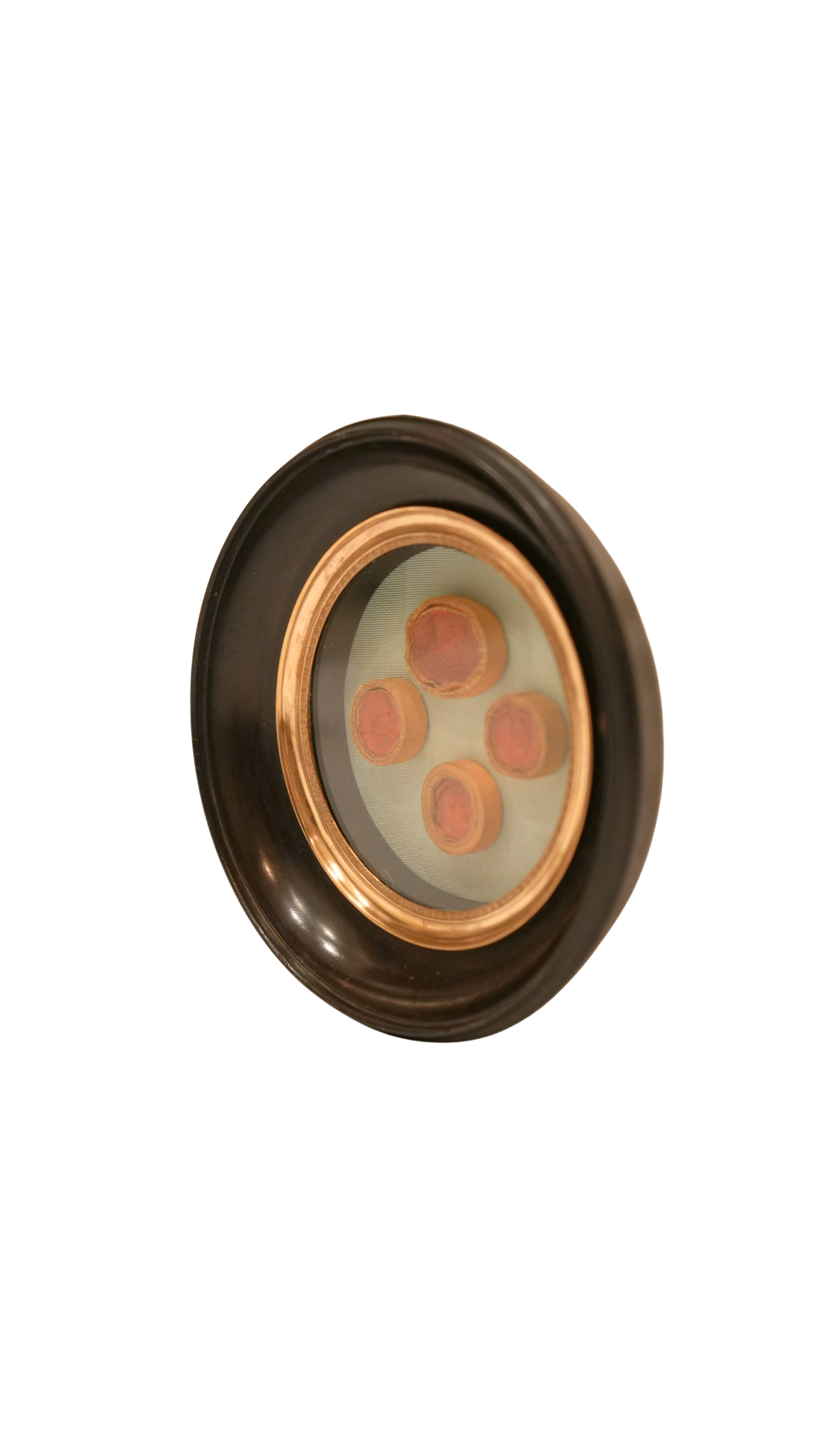 French Wax Seal Impressions in Antique Frame