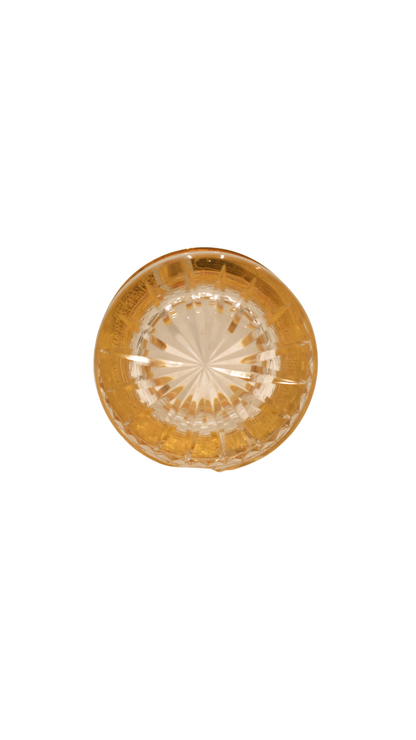 French Cut Crystal & Gilt Brass Ashtray