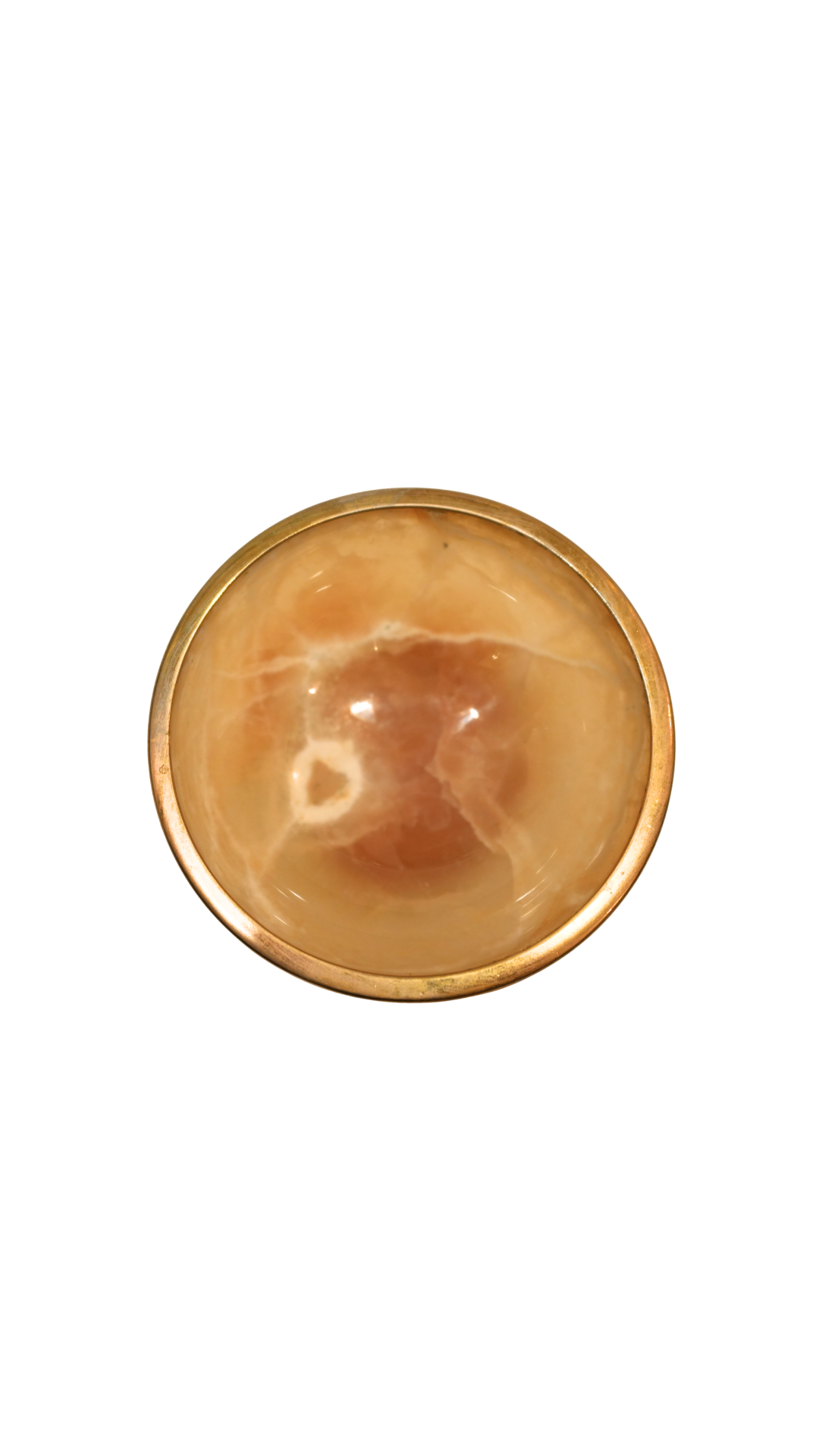 Vintage French Onyx & Brass Footed Bowl