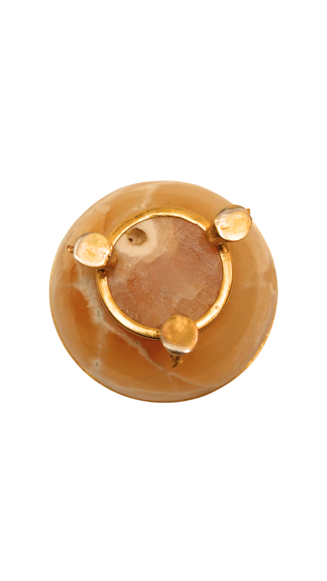 Vintage French Onyx & Brass Footed Bowl