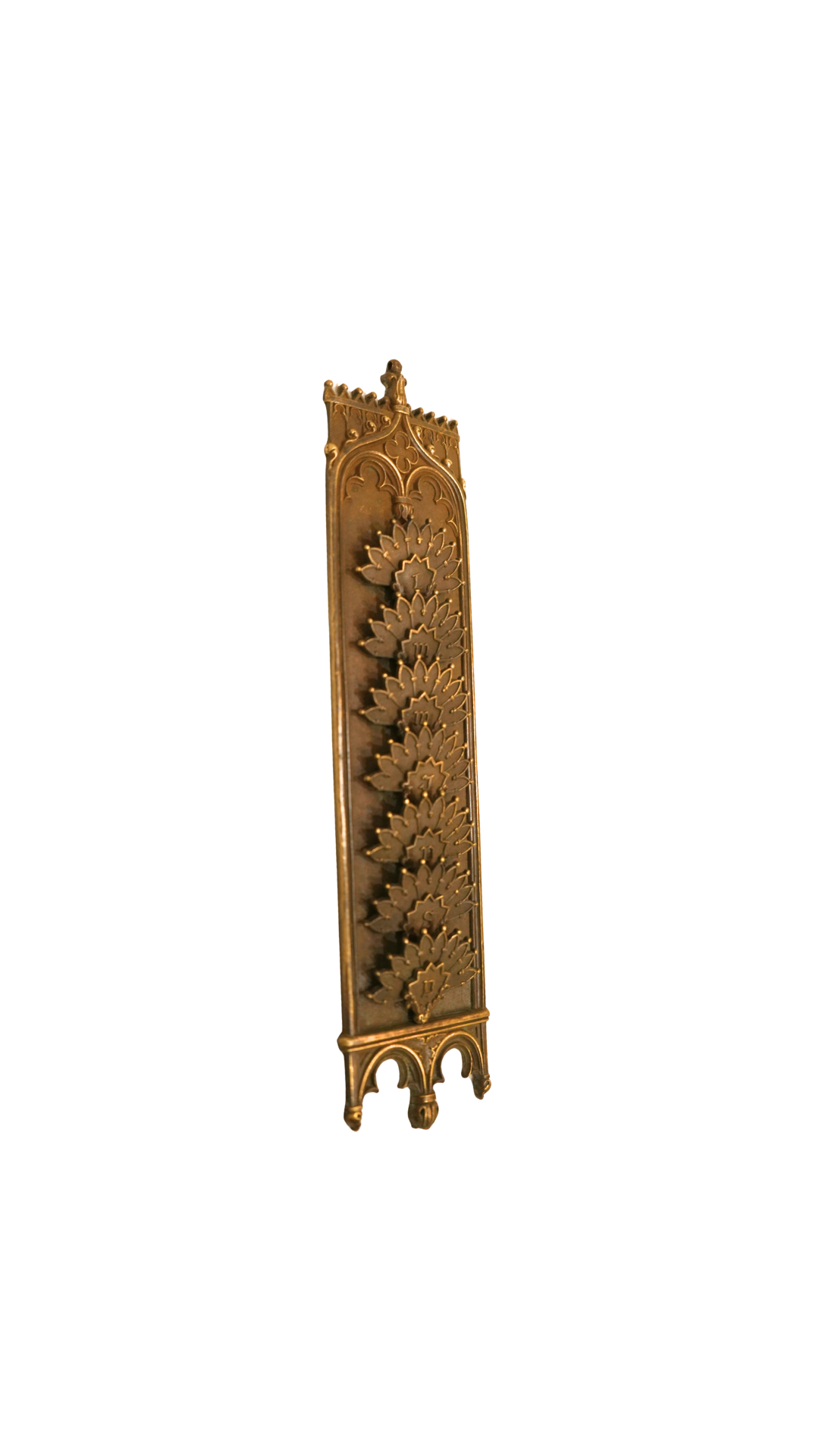 Antique French Bronze Neo-Gothic Semainier Weekly Organizer