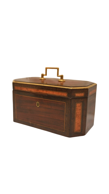 Antique French Inlaid Wood Traveling Box