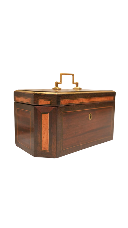 Antique French Inlaid Wood Traveling Box