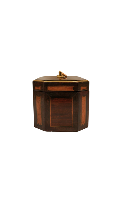 Antique French Inlaid Wood Traveling Box