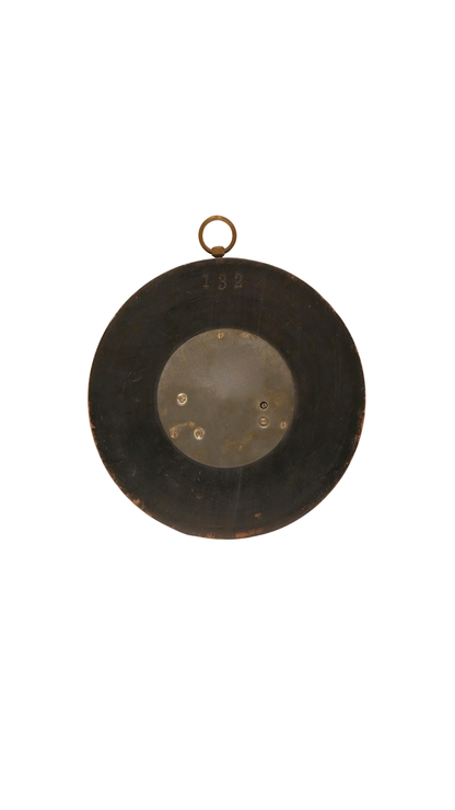 French Aneroid Barometer in Carved Ebonized Wood Frame