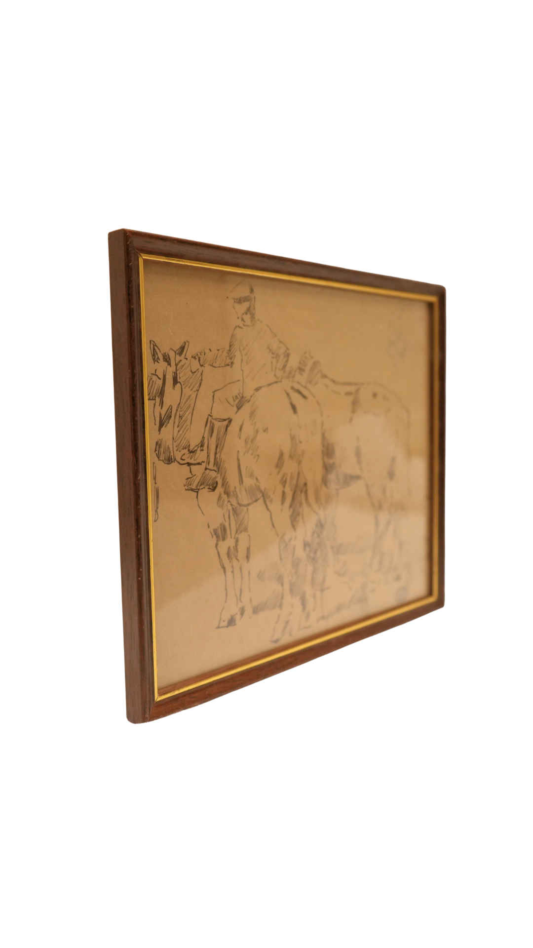 Henry Sené French Ink Study of Horses