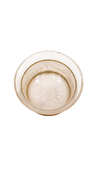 French Etched Glass & Bronze Mounted Bowl