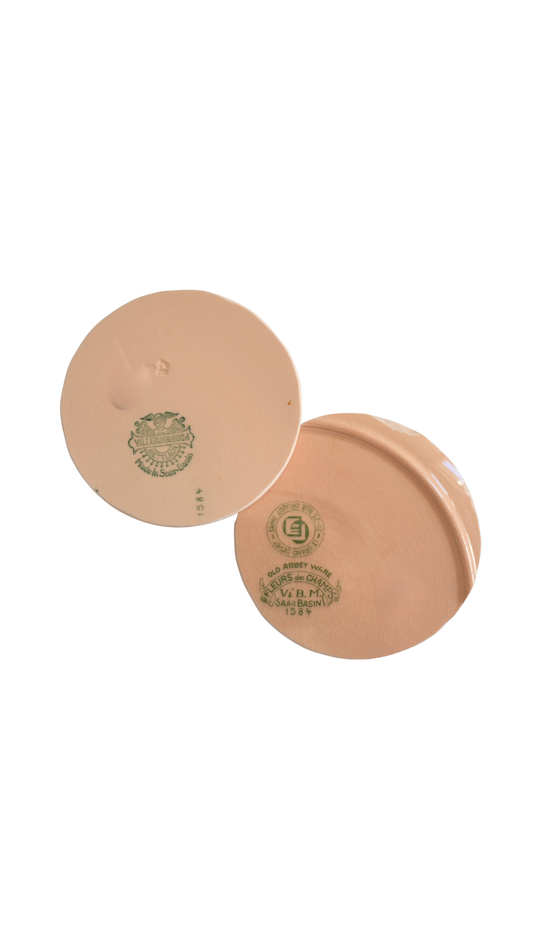 Set of Antique Villeroy & Boch Floral Coasters