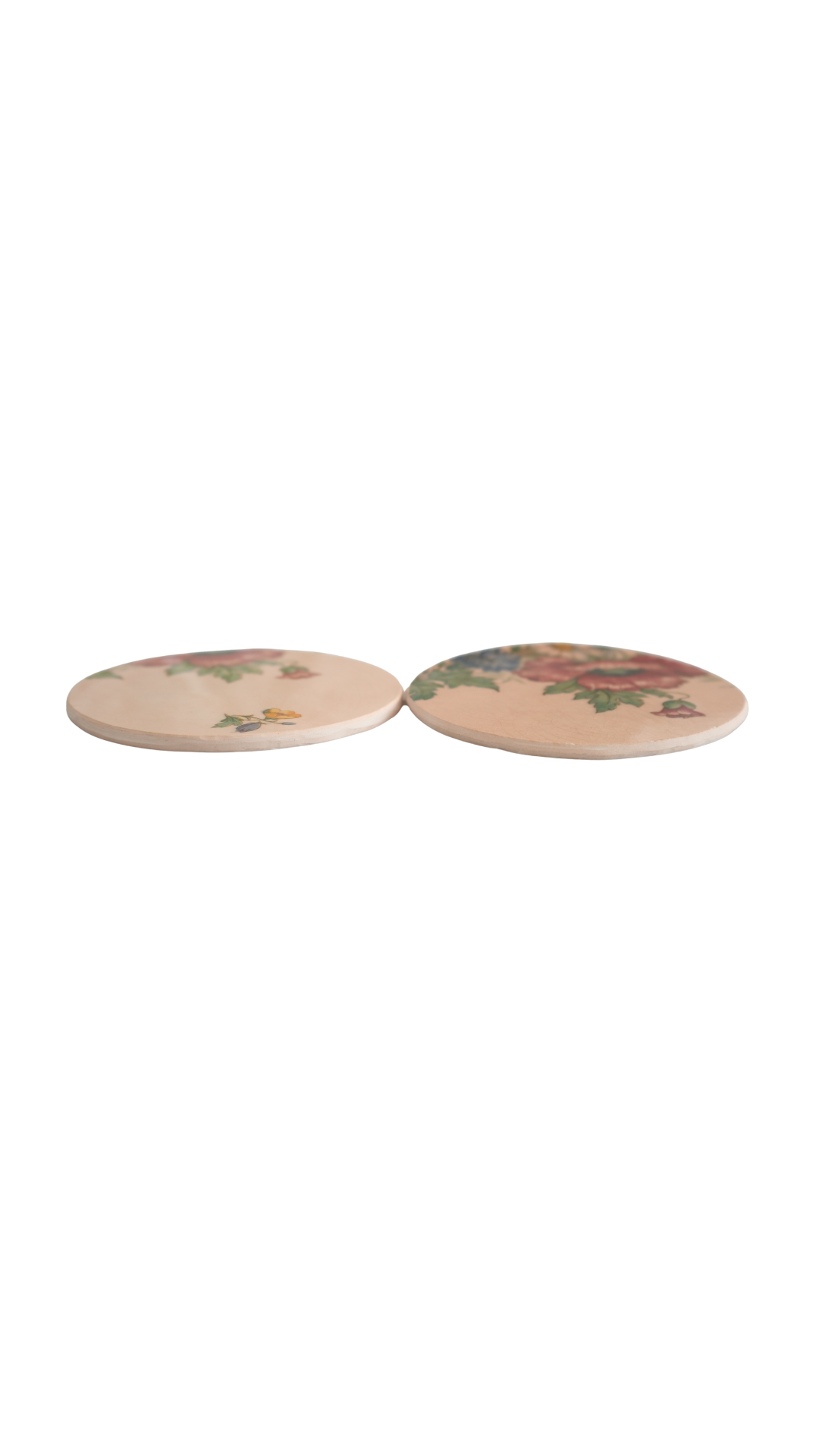 Set of Antique Villeroy & Boch Floral Coasters