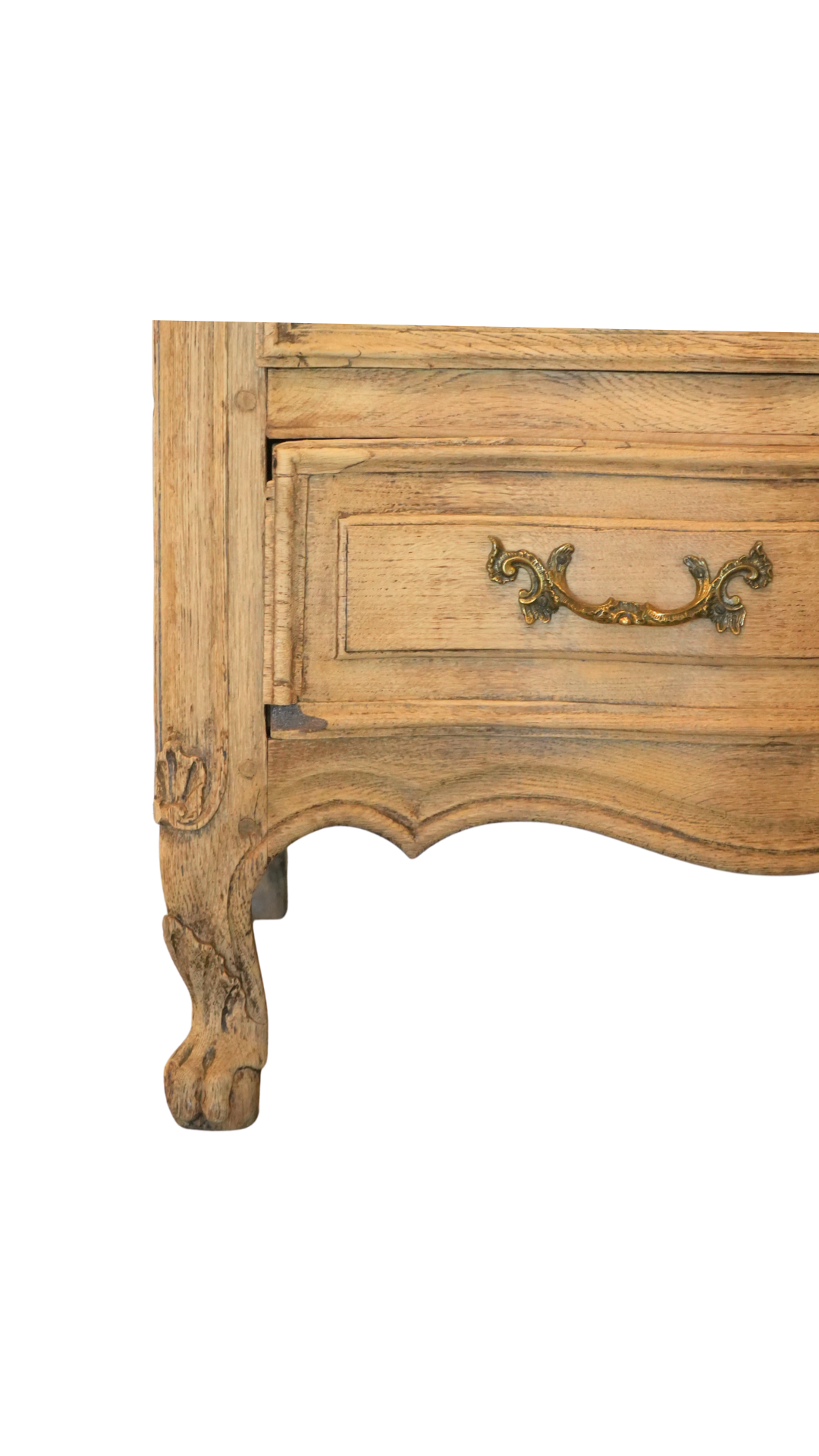 French Bleached Oak Louis XV Style Commode