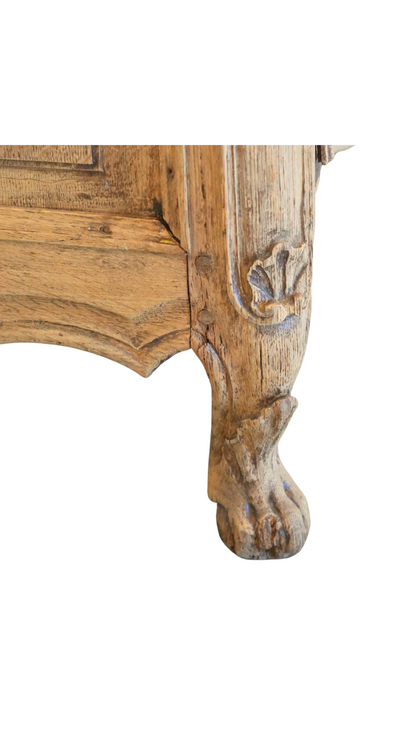 French Bleached Oak Louis XV Style Commode