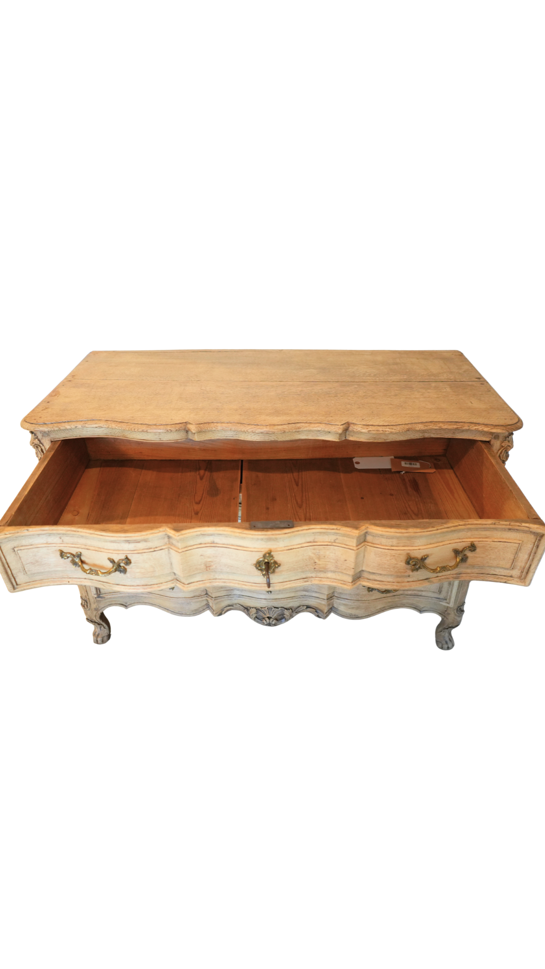 French Bleached Oak Louis XV Style Commode