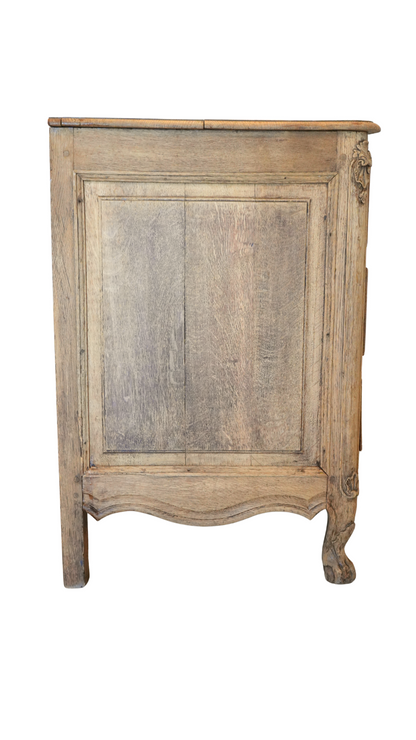 French Bleached Oak Louis XV Style Commode