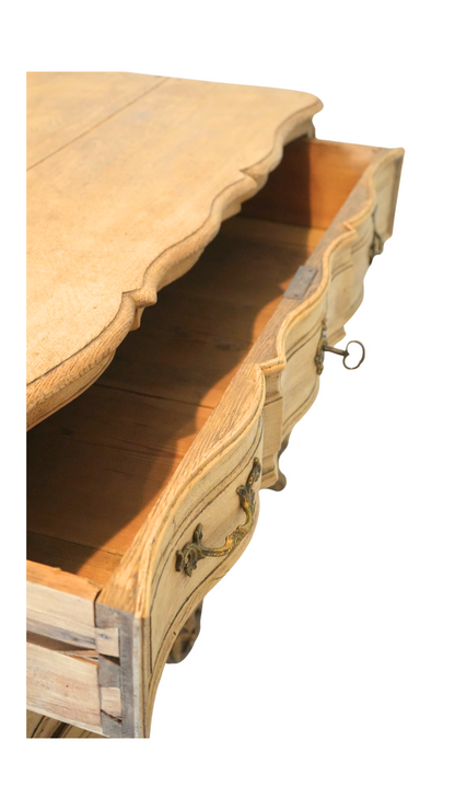 French Bleached Oak Louis XV Style Commode
