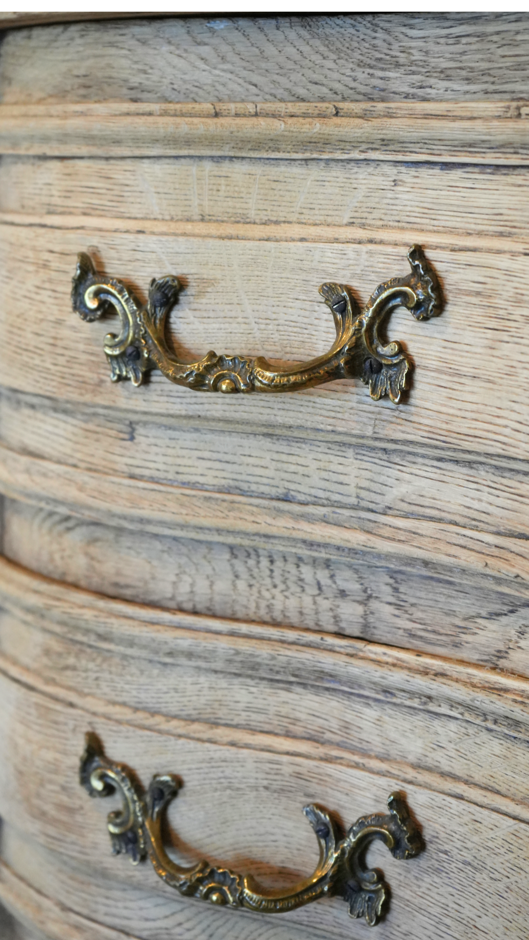 French Bleached Oak Louis XV Style Commode