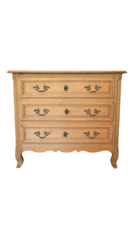 Provincial Oak Louis XV Style Commode