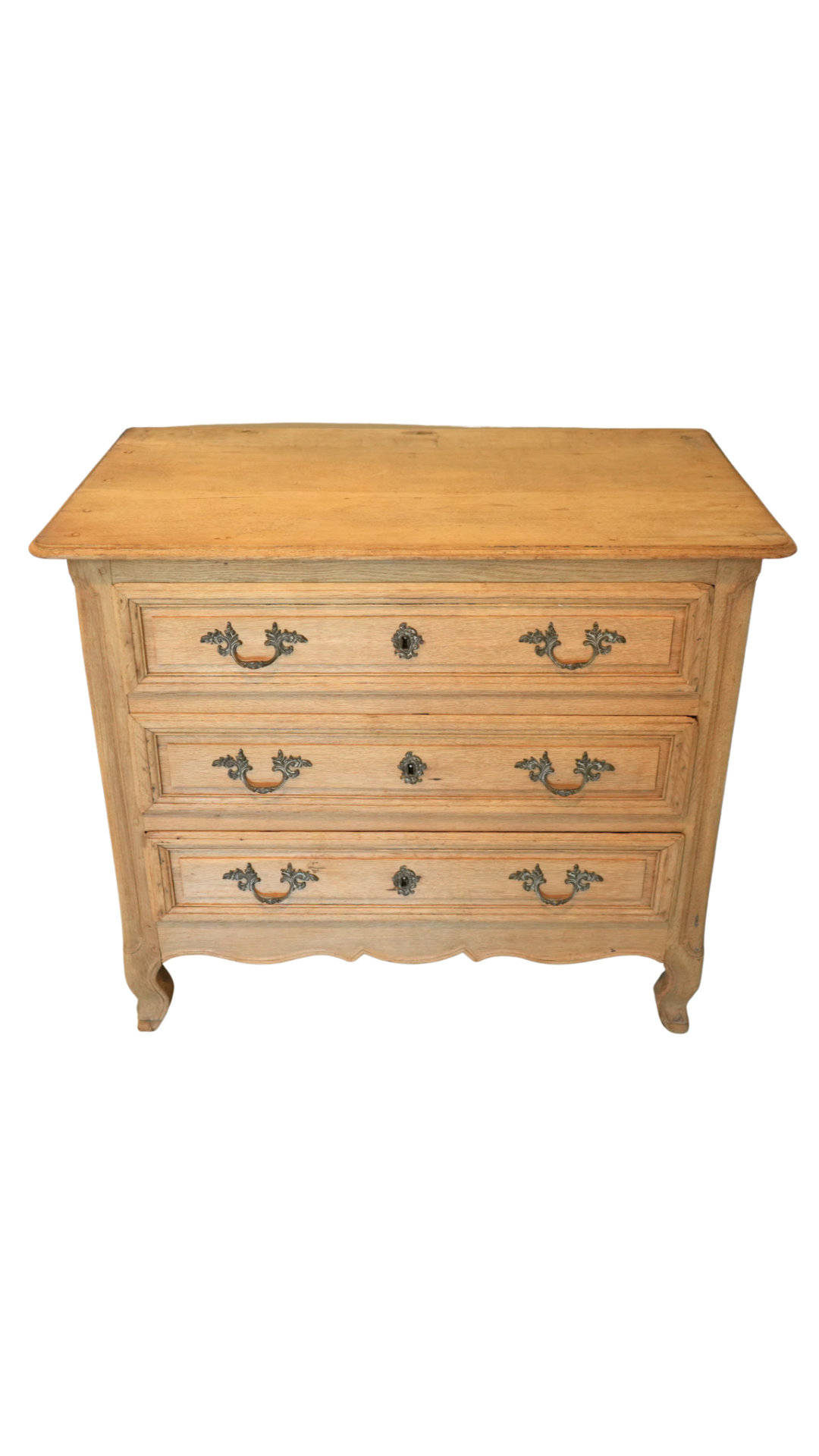Provincial Oak Louis XV Style Commode
