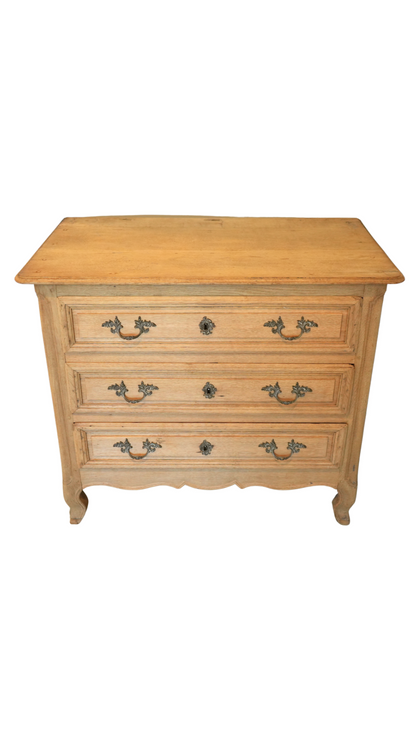Provincial Oak Louis XV Style Commode