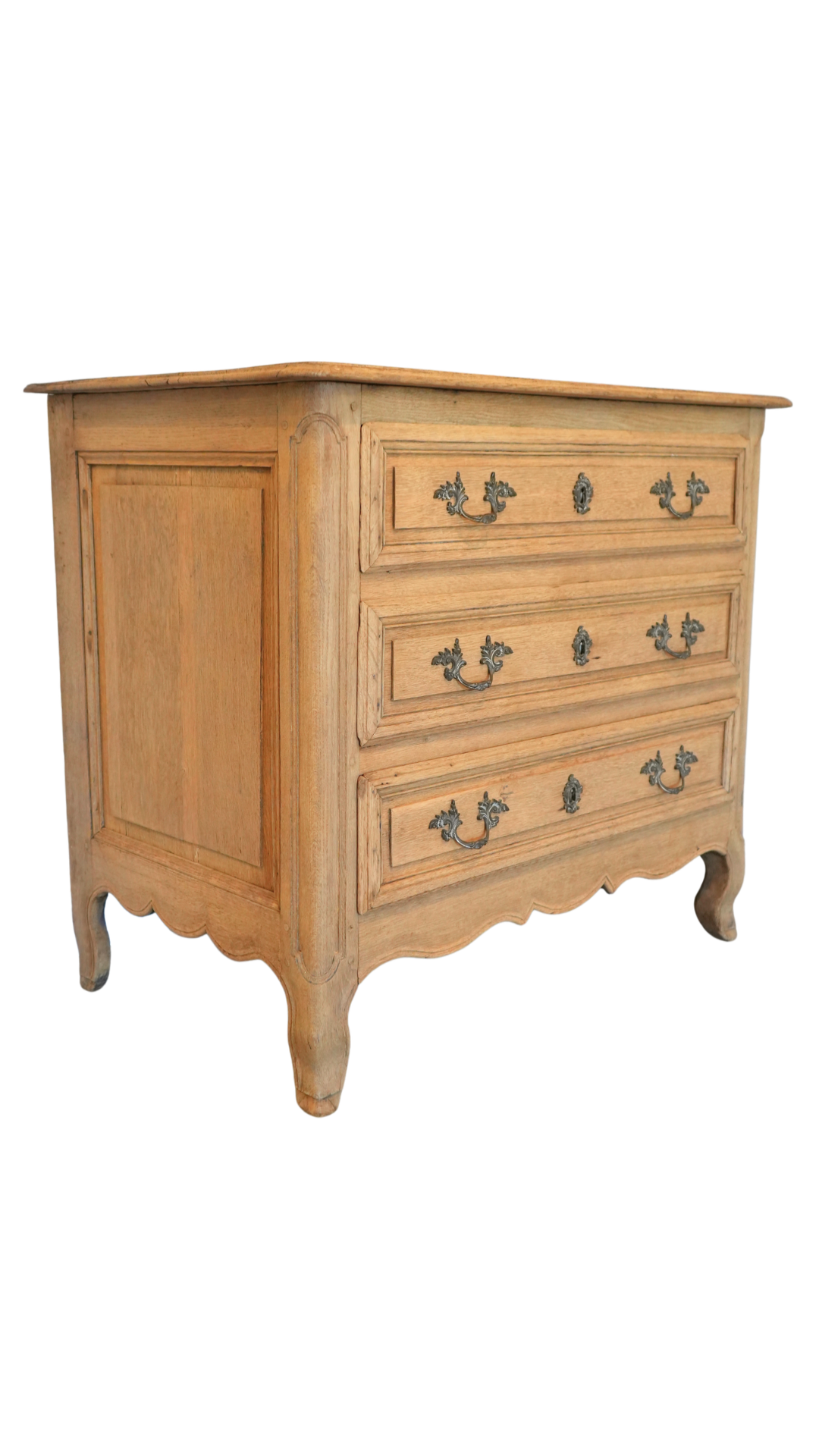 Provincial Oak Louis XV Style Commode