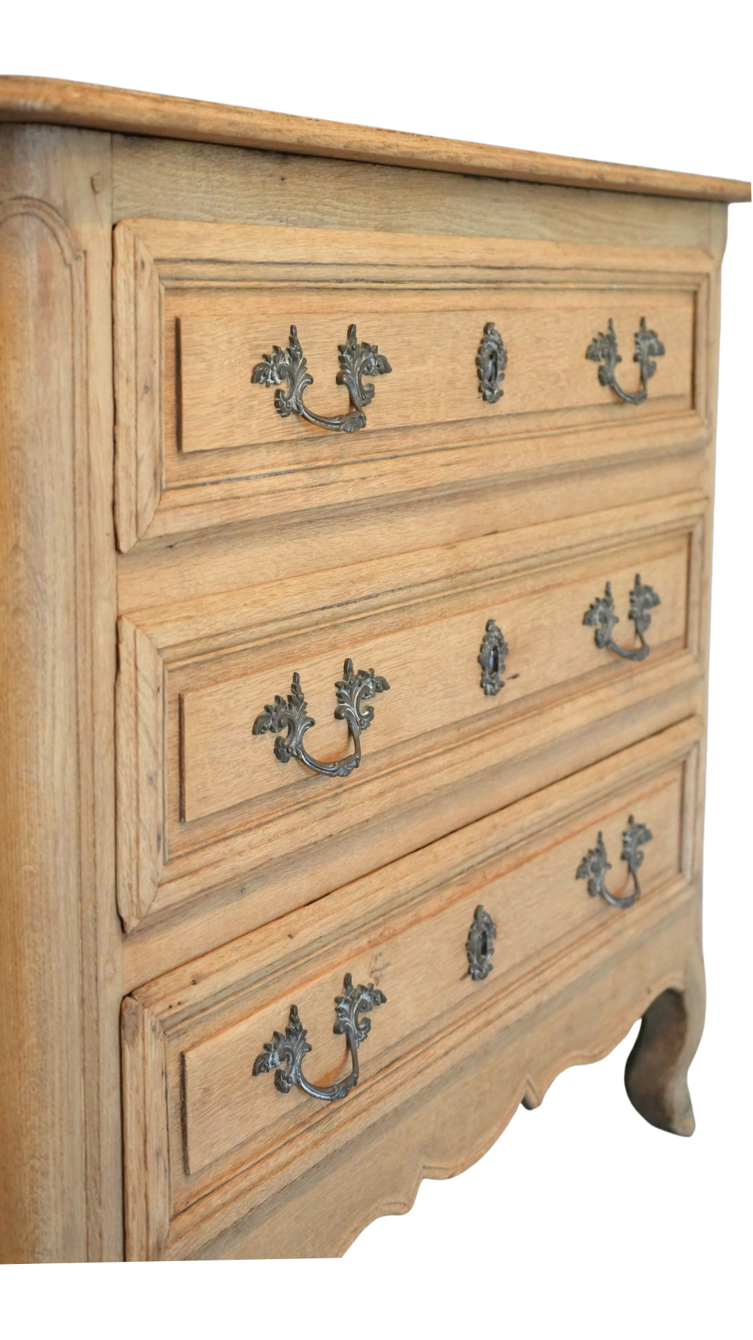 Provincial Oak Louis XV Style Commode