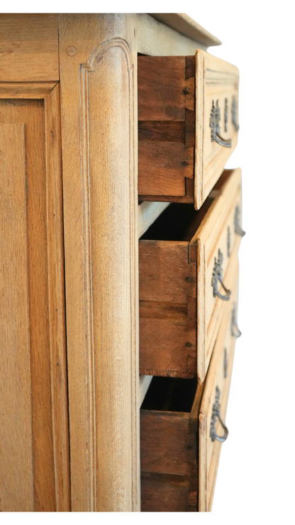 Provincial Oak Louis XV Style Commode