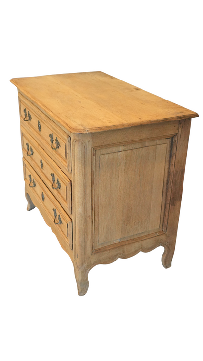 Provincial Oak Louis XV Style Commode