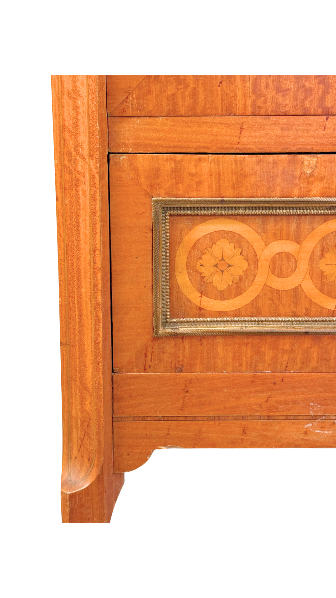 Signed A. Bougenier French Louis XVI Style Marquetry Side Chest