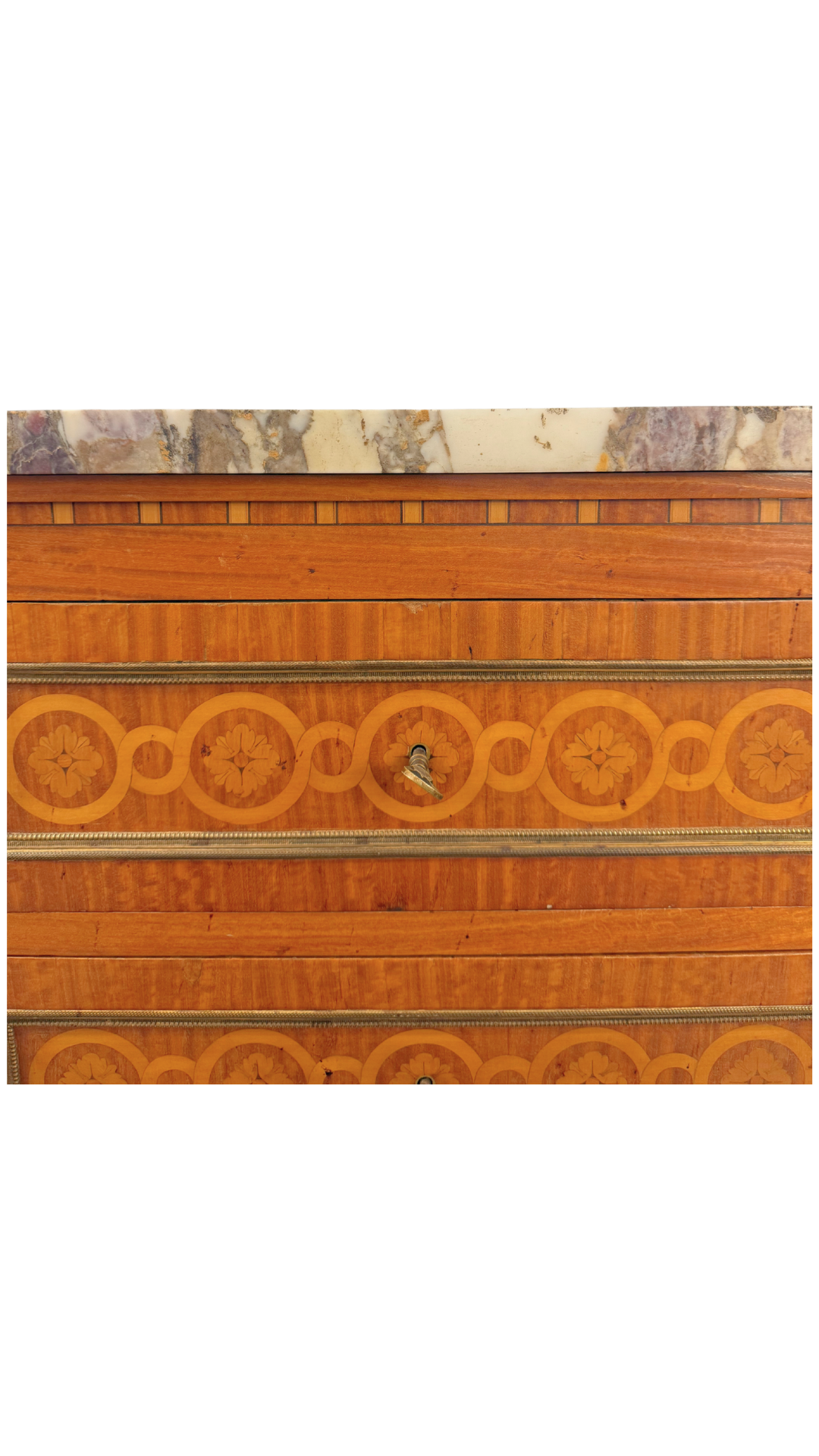 Signed A. Bougenier French Louis XVI Style Marquetry Side Chest