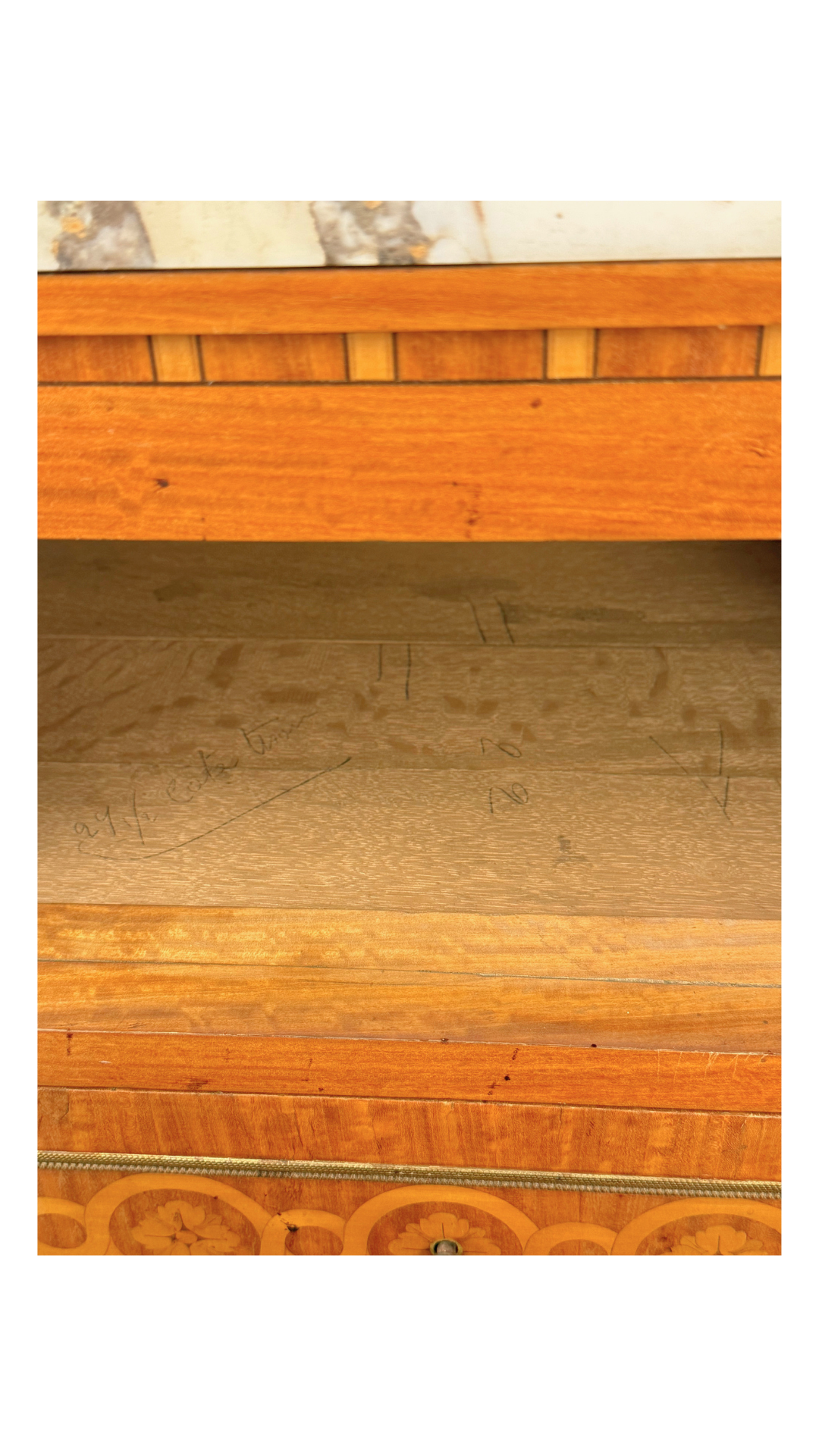 Signed A. Bougenier French Louis XVI Style Marquetry Side Chest