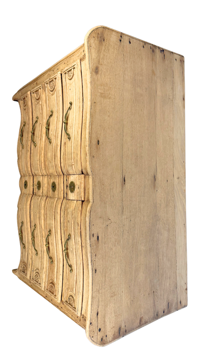 19th Century French Provincial Serpentine Oak Commode