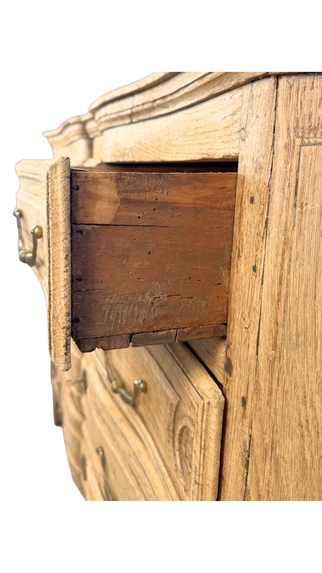 19th Century French Provincial Serpentine Oak Commode