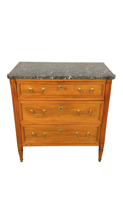 French Louis XVI Style Walnut Commode