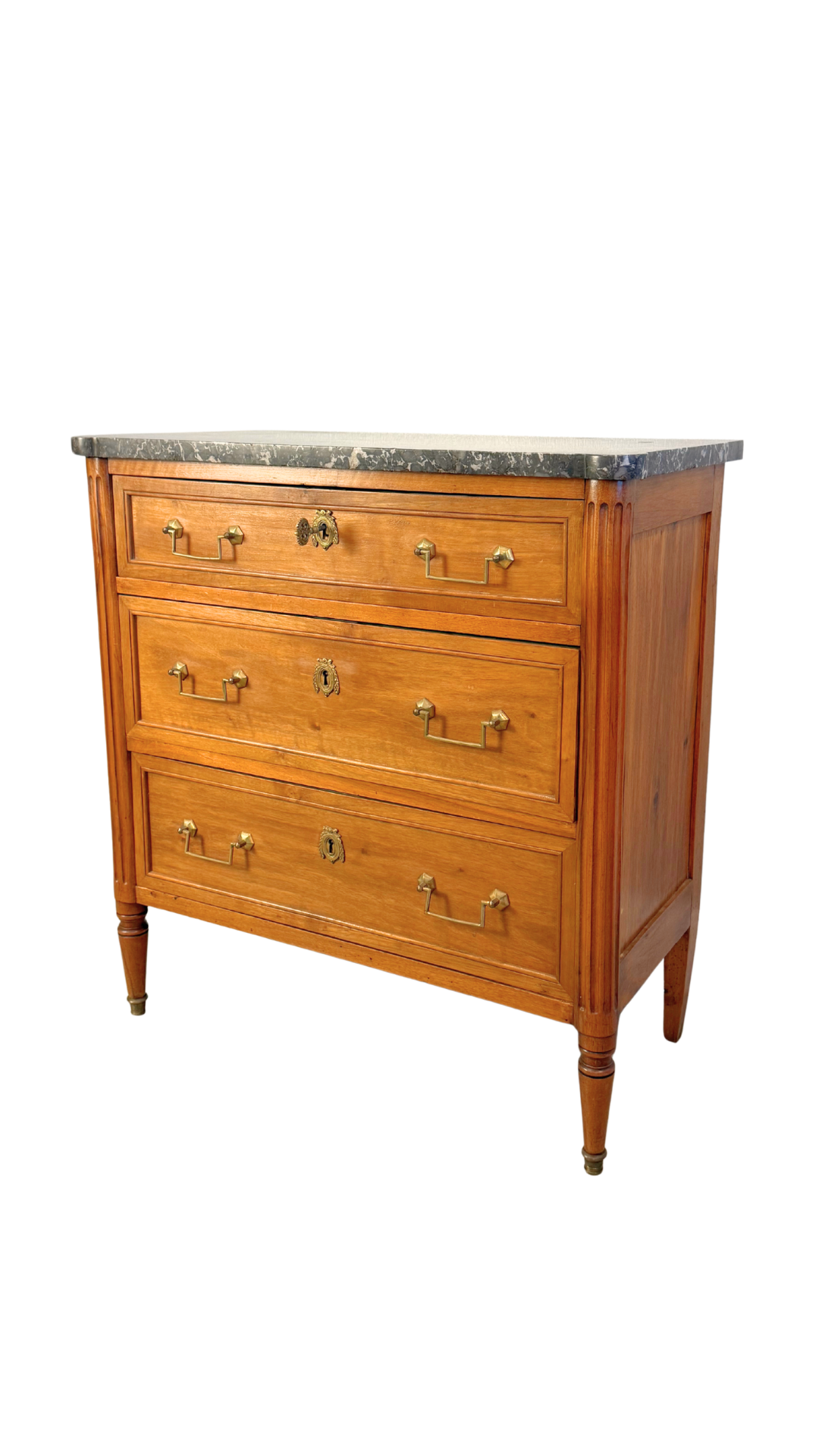 French Louis XVI Style Walnut Commode