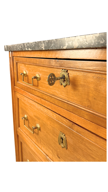French Louis XVI Style Walnut Commode