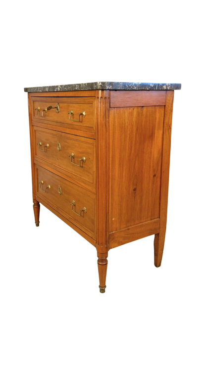 French Louis XVI Style Walnut Commode