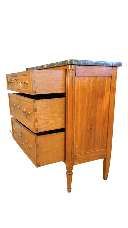French Louis XVI Style Walnut Commode