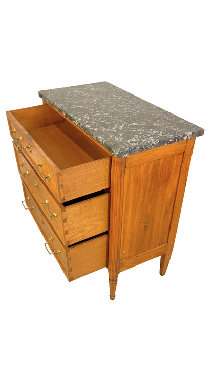 French Louis XVI Style Walnut Commode