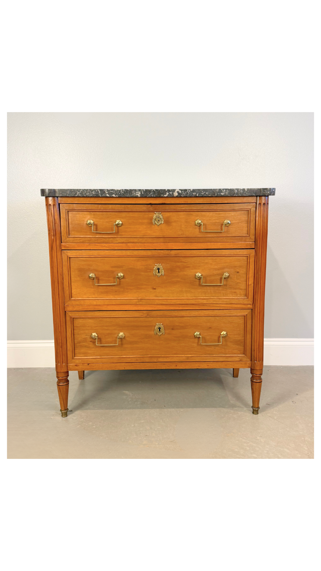 French Louis XVI Style Walnut Commode