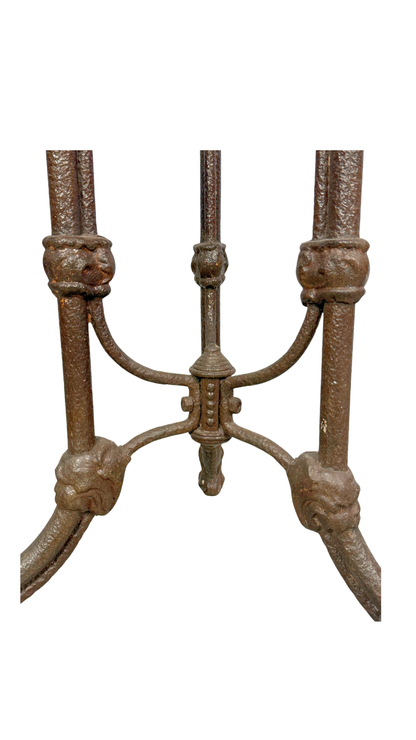 French Marble & Cast Iron Bistro Table