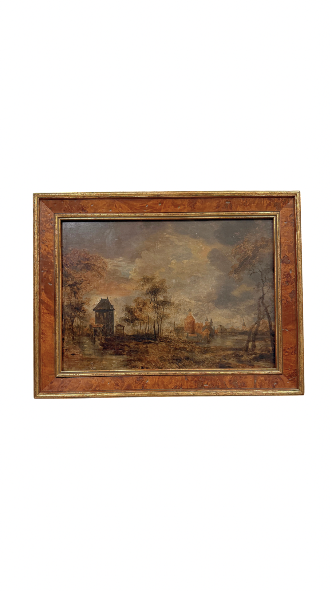 Antique French Framed Landscape Painting