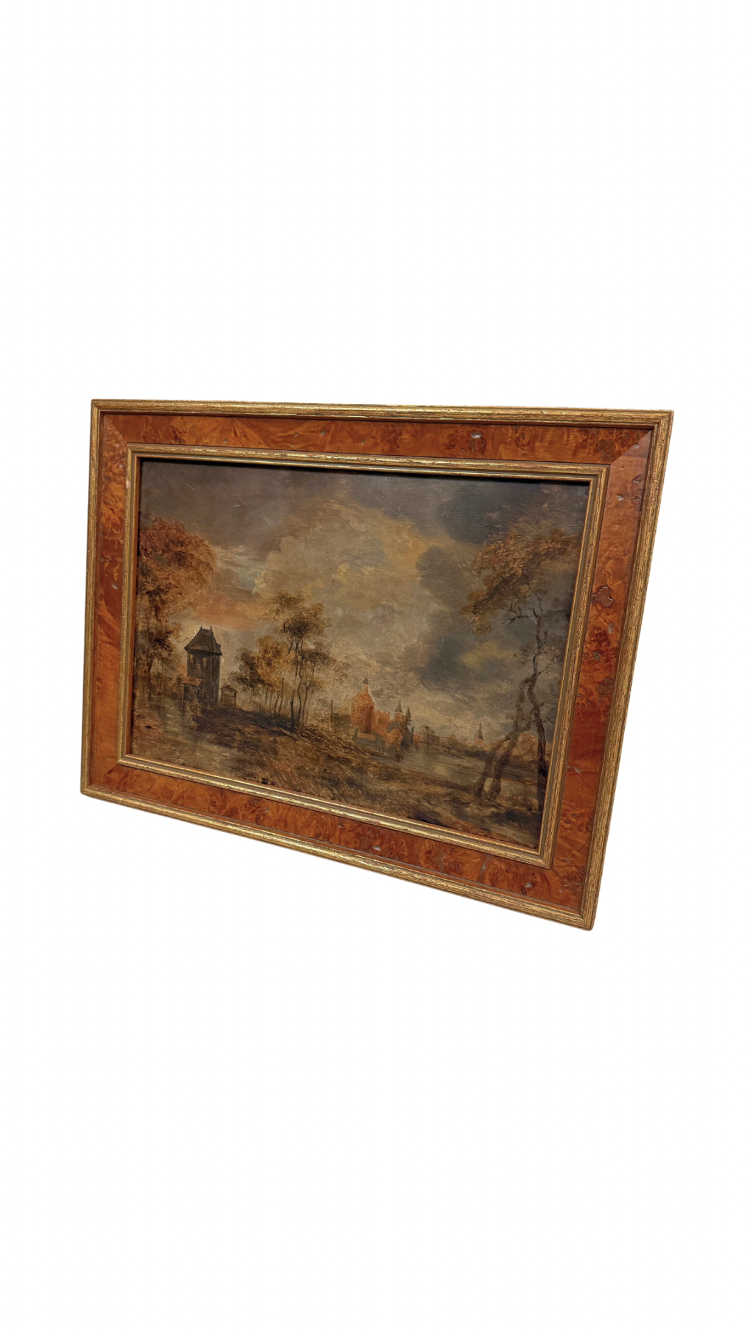 Antique French Framed Landscape Painting