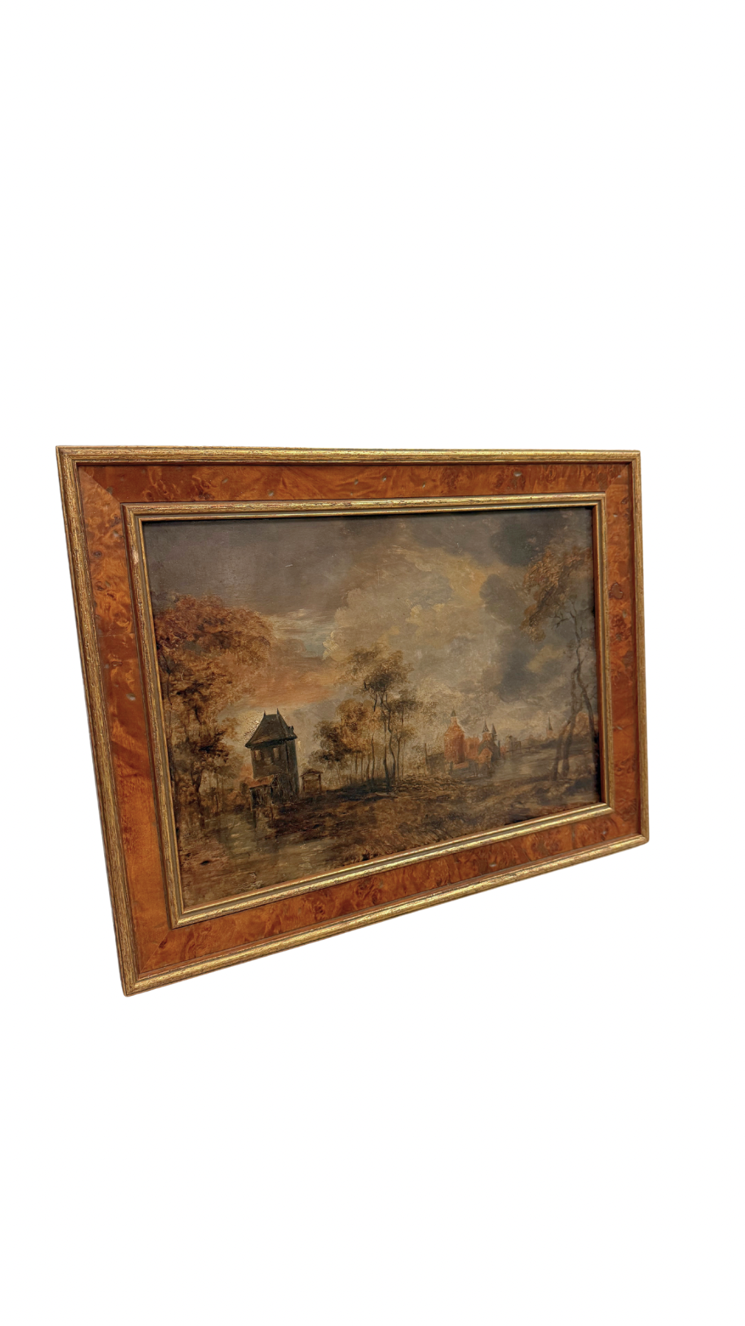 Antique French Framed Landscape Painting