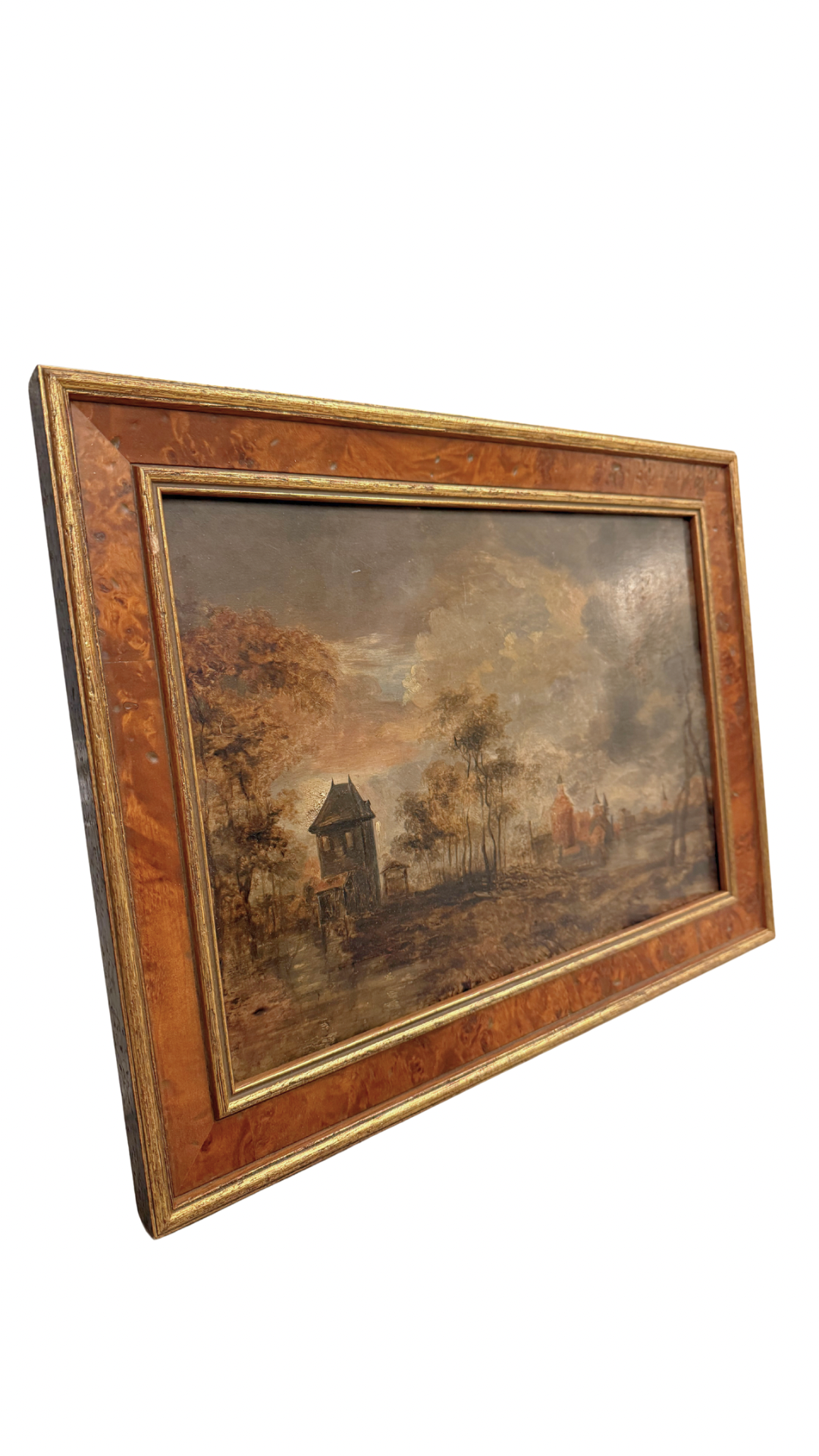 Antique French Framed Landscape Painting