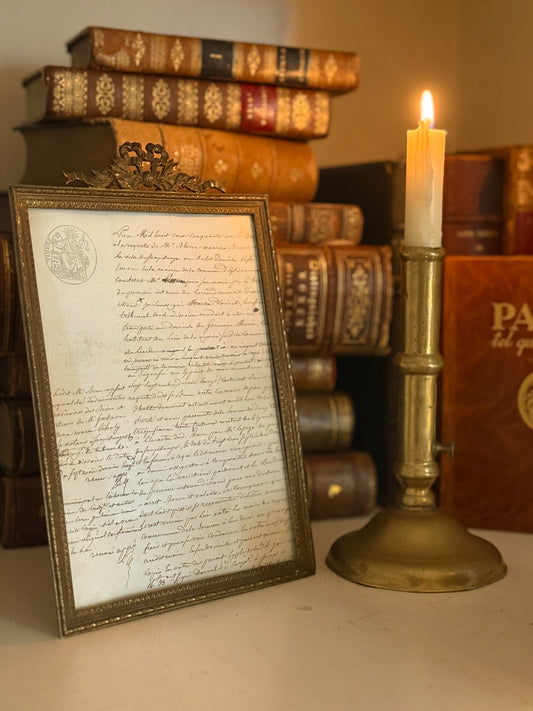 French Gilt Frame with Bow & Laurel Crest
