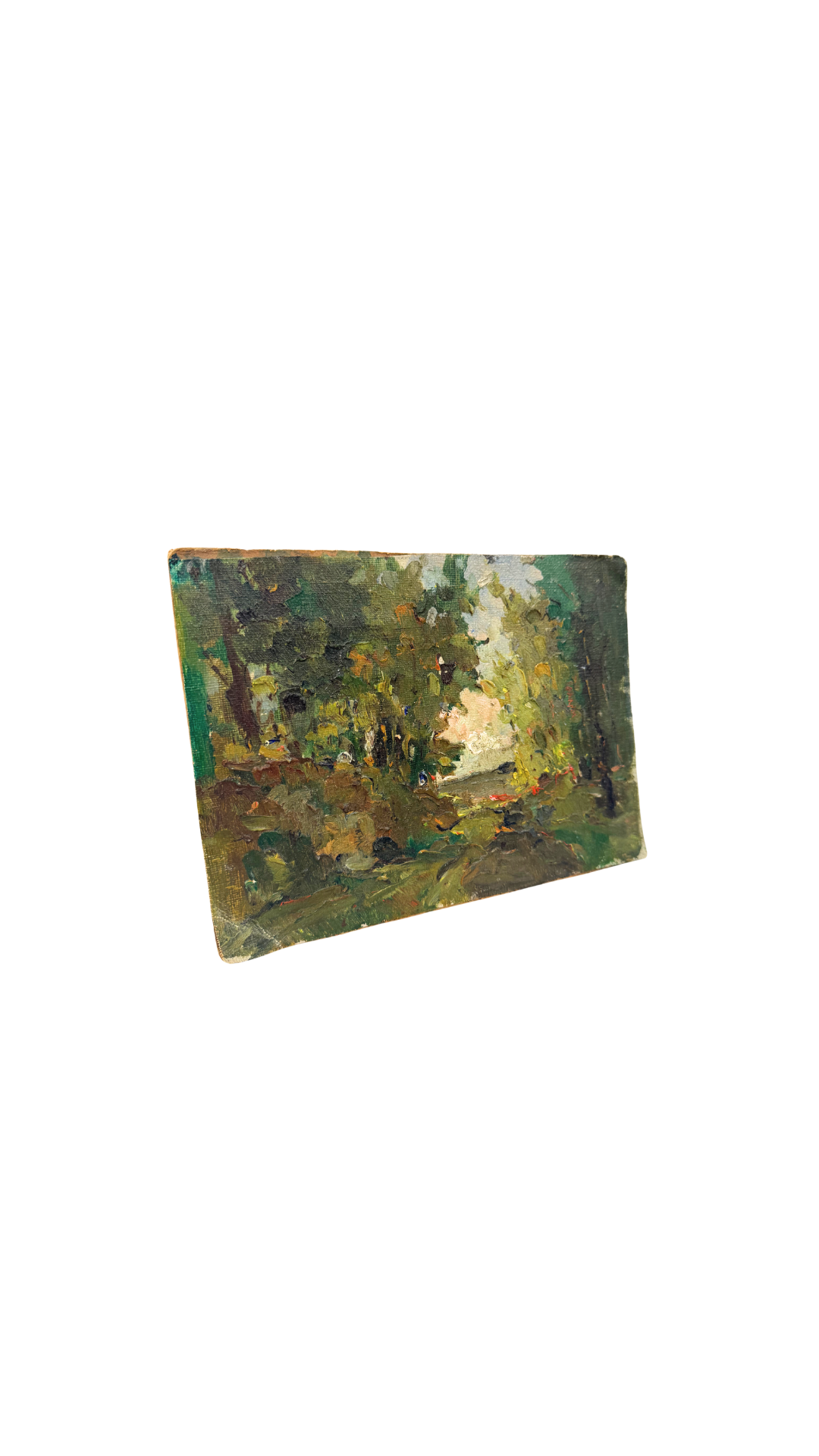 Petite French Forest Study with Artist’s Dedication