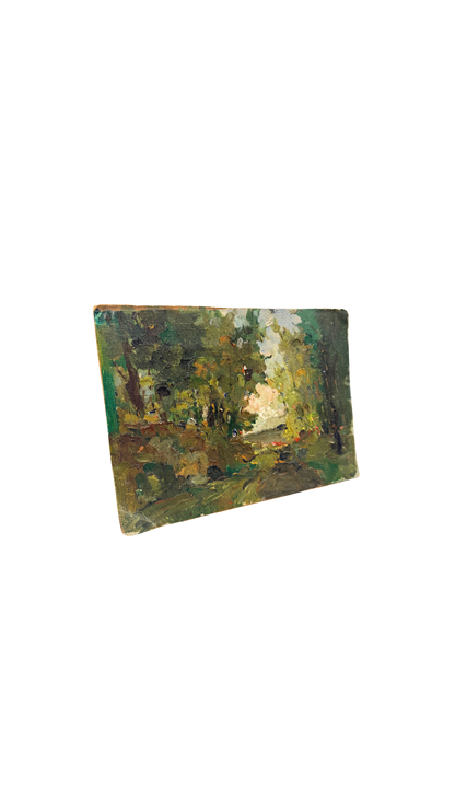 Petite French Forest Study with Artist’s Dedication