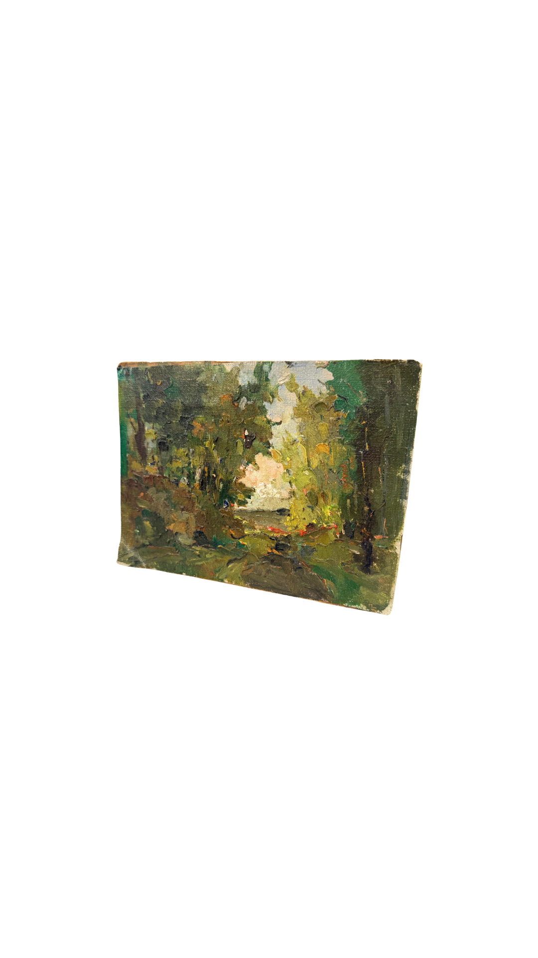 Petite French Forest Study with Artist’s Dedication